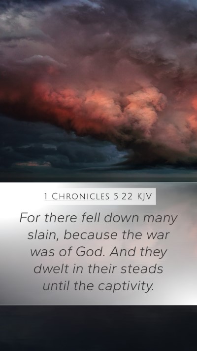 1 Chronicles 5:22 KJV Bible Verse Image