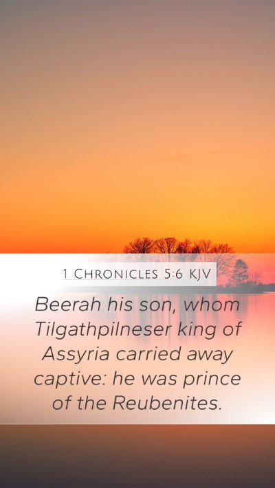 1 Chronicles 5:6 KJV Bible Verse Image