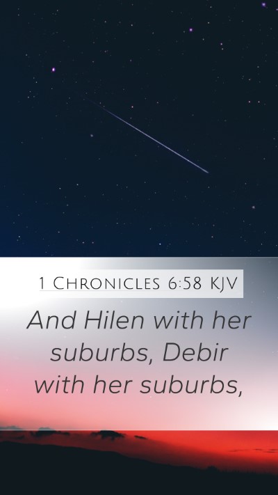 1 Chronicles 6:58 KJV Bible Verse Image