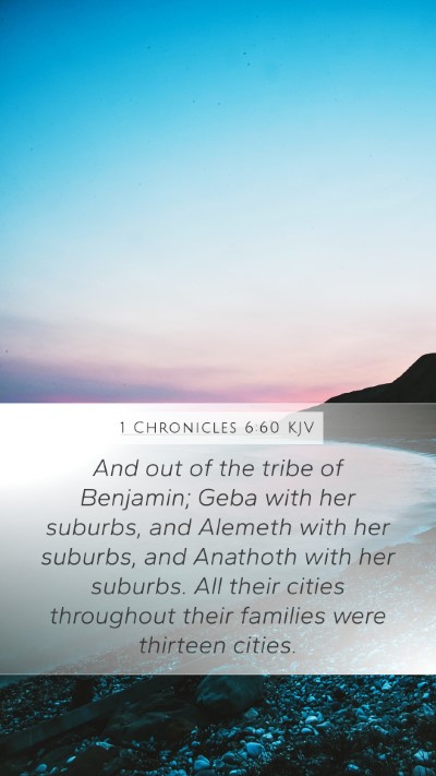 1 Chronicles 6:60 KJV Bible Verse Image
