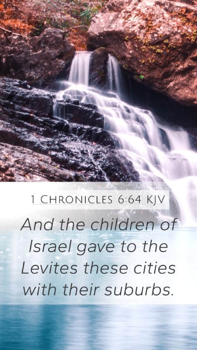 1 Chronicles 6:64 KJV Mobile Phone Wallpaper - And the children of Israel gave to the Levites - Mobile Bible Verse Wallpaper