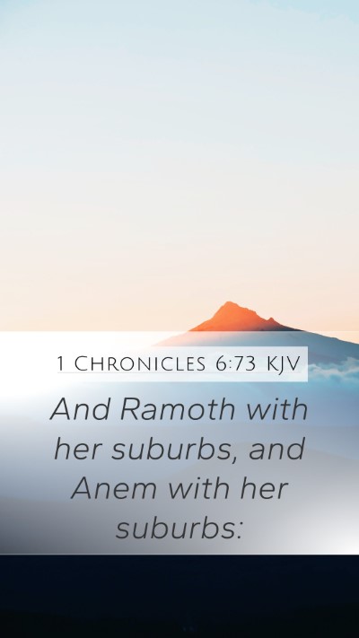 1 Chronicles 6:73 KJV Bible Verse Image
