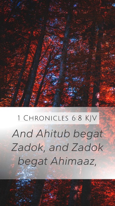 1 Chronicles 6:8 KJV Bible Verse Image