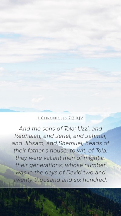 1 Chronicles 7:2 KJV Bible Verse Image