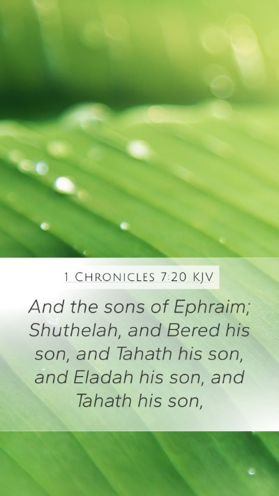 1 Chronicles 7:20 KJV Bible Verse Image