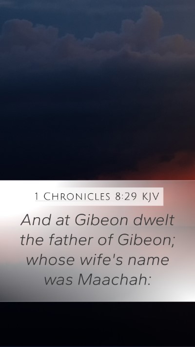 1 Chronicles 8:29 KJV Bible Verse Image