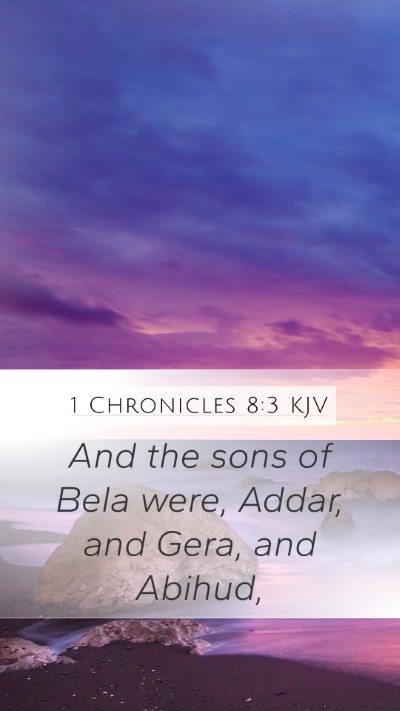 1 Chronicles 8:3 KJV Mobile Phone Wallpaper - And the sons of Bela were, Addar, and Gera, and - Mobile Bible Verse Wallpaper