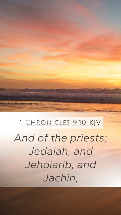1 Chronicles 9:10 KJV Bible Verse Image