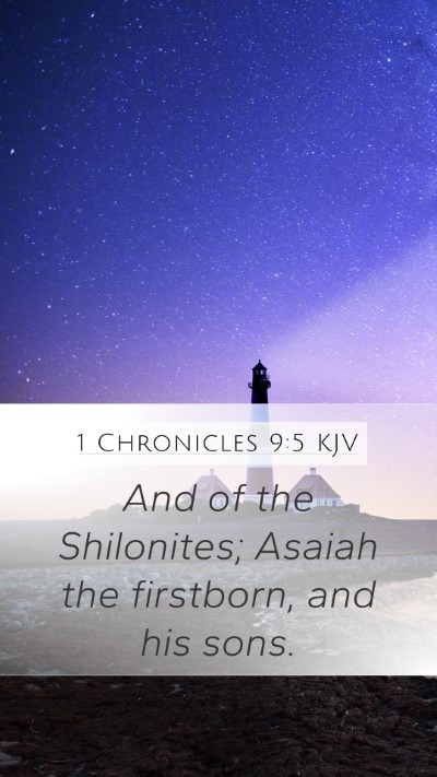 1 Chronicles 9:5 KJV Bible Verse Image