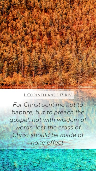 1 Corinthians 1:17 KJV Bible Verse Image