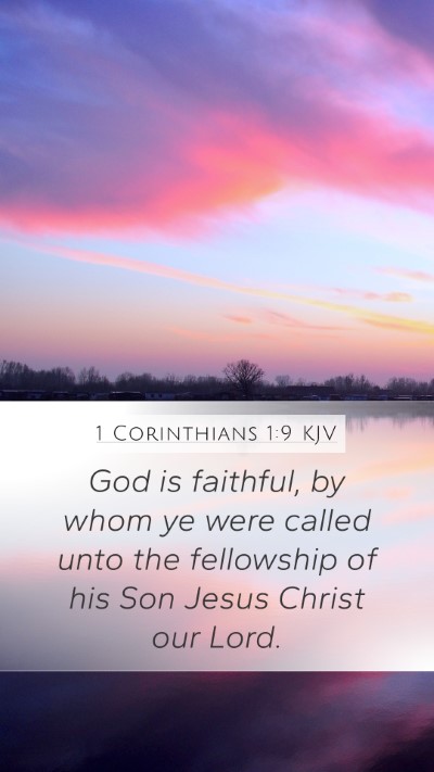 1 Corinthians 1:9 KJV Bible Verse Image