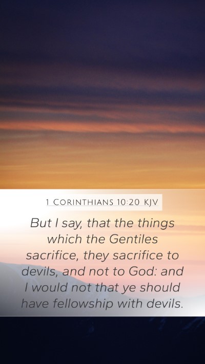 1 Corinthians 10:20 KJV Bible Verse Image