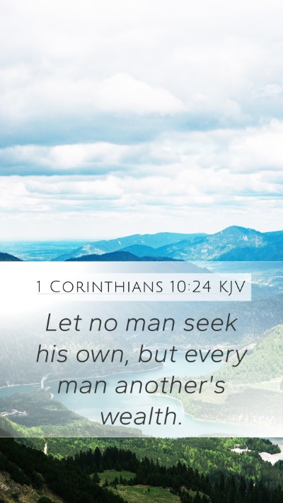 1 Corinthians 10:24 KJV Bible Verse Image