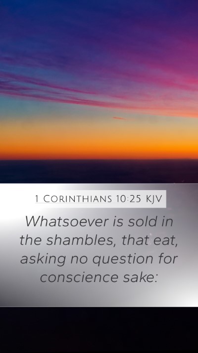 1 Corinthians 10:25 KJV Bible Verse Image