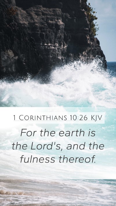 1 Corinthians 10:26 KJV Bible Verse Image