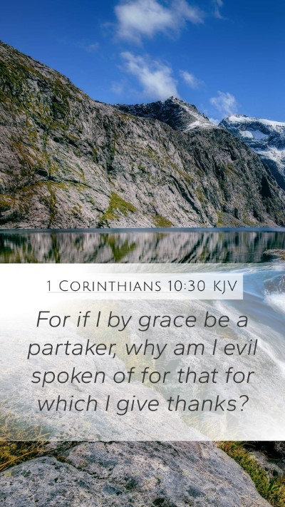 1 Corinthians 10:30 KJV Bible Verse Image