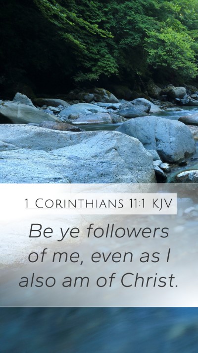 1 Corinthians 11:1 KJV Bible Verse Image