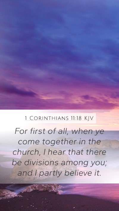 1 Corinthians 11:18 KJV Bible Verse Image