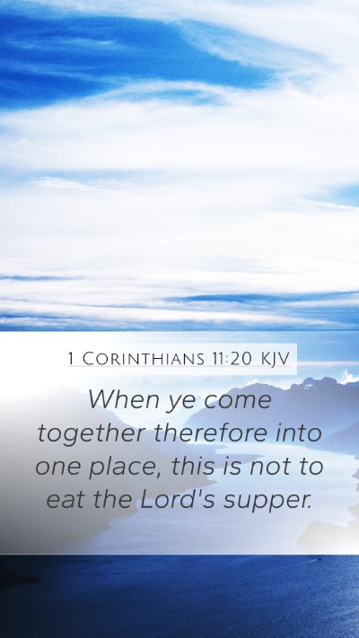 1 Corinthians 11:20 KJV Bible Verse Image