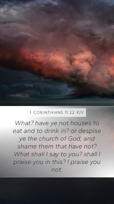 1 Corinthians 11:22 KJV Bible Verse Image