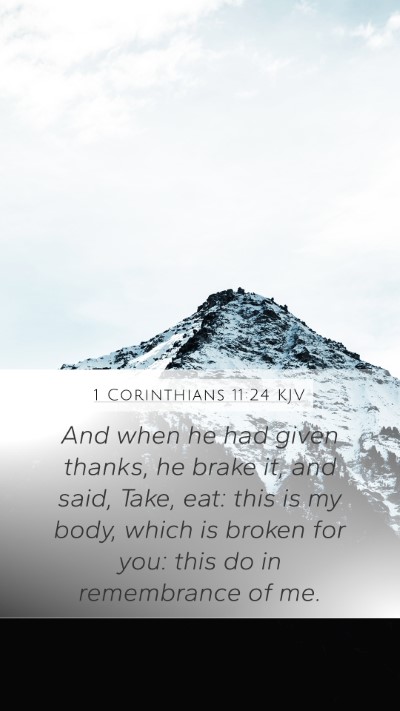 1 Corinthians 11:24 KJV Bible Verse Image