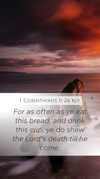 1 Corinthians 11:26 KJV Bible Verse Image