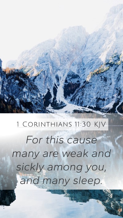 1 Corinthians 11:30 KJV Bible Verse Image