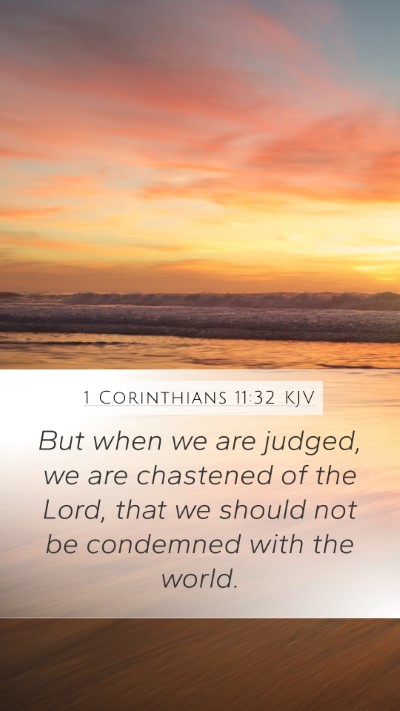 1 Corinthians 11:32 KJV Bible Verse Image