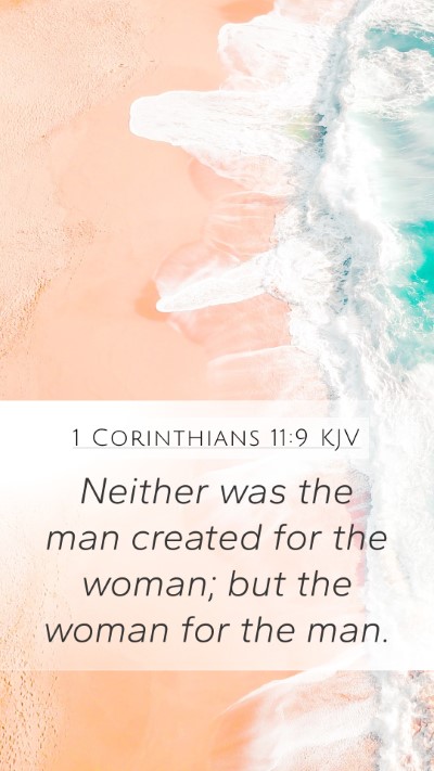 1 Corinthians 11:9 KJV Bible Verse Image