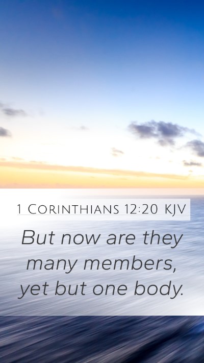 1 Corinthians 12:20 KJV Bible Verse Image