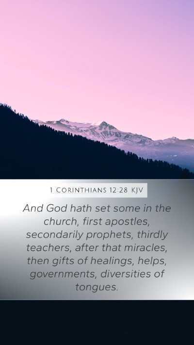 1 Corinthians 12:28 KJV Bible Verse Image
