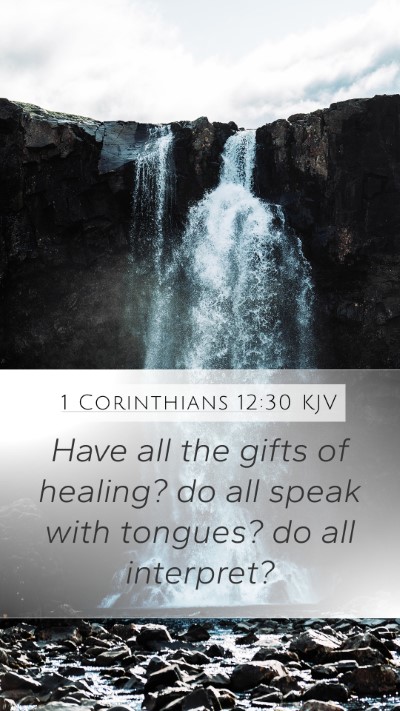 1 Corinthians 12:30 KJV Bible Verse Image