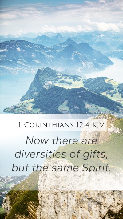 1 Corinthians 12:4 KJV Bible Verse Image
