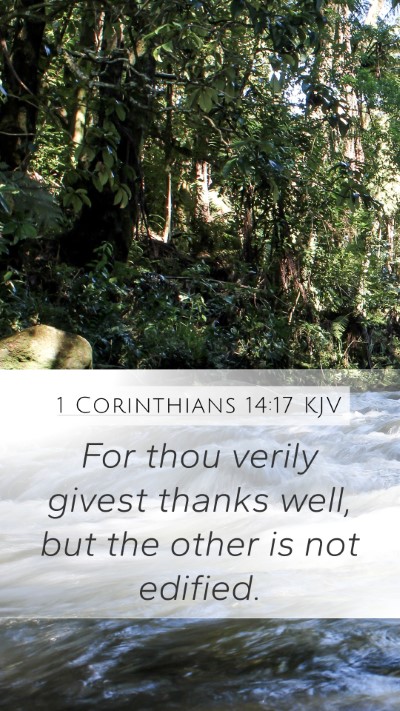 1 Corinthians 14:17 KJV Bible Verse Image