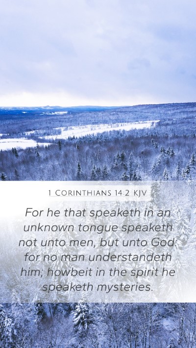1 Corinthians 14:2 KJV Bible Verse Image