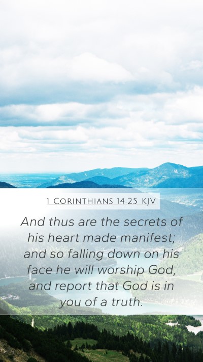 1 Corinthians 14:25 KJV Bible Verse Image