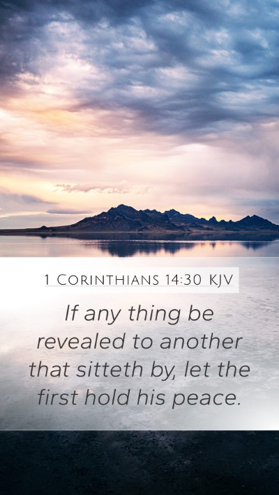 1 Corinthians 14:30 KJV Bible Verse Image