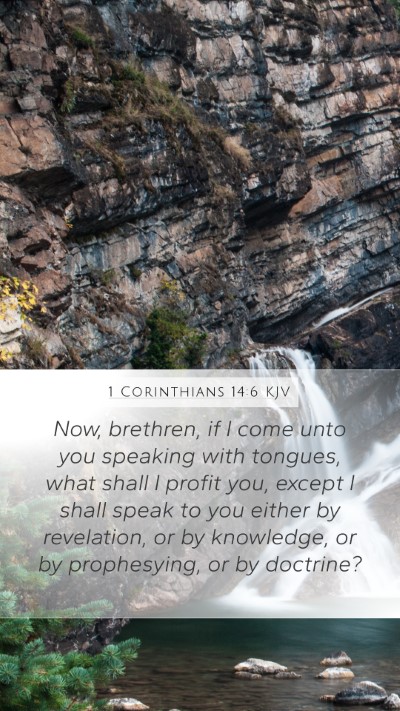 1 Corinthians 14:6 KJV Bible Verse Image