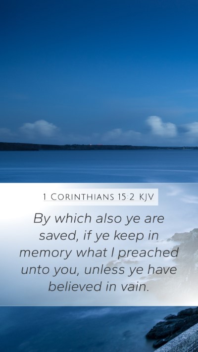 1 Corinthians 15:2 KJV Bible Verse Image