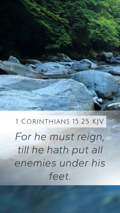 1 Corinthians 15:25 KJV Bible Verse Image