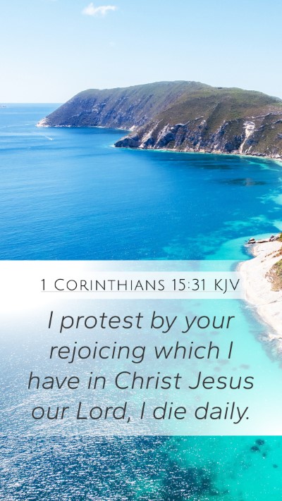 1 Corinthians 15:31 KJV Bible Verse Image