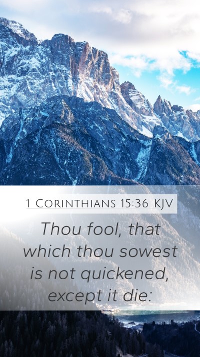 1 Corinthians 15:36 KJV Bible Verse Image