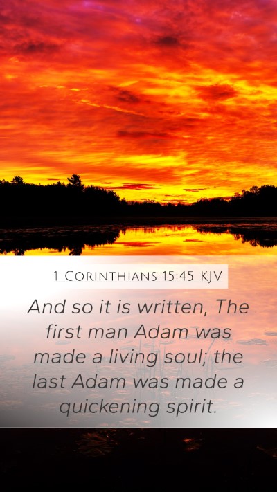 1 Corinthians 15:45 KJV Bible Verse Image