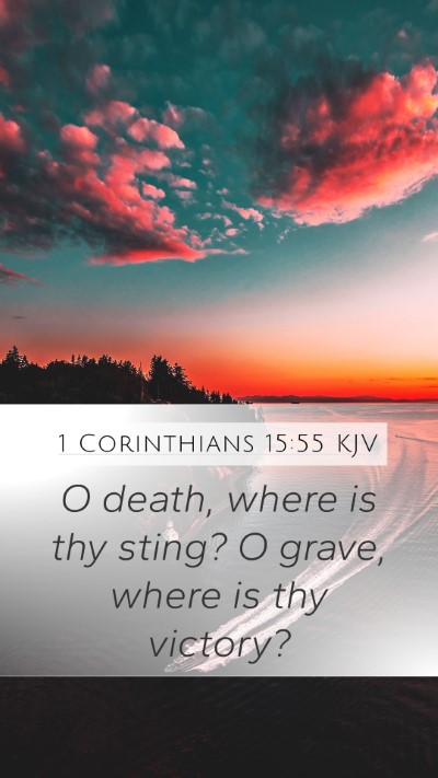 1 Corinthians 15:55 KJV Bible Verse Image