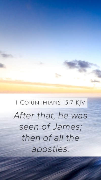 1 Corinthians 15:7 KJV Bible Verse Image