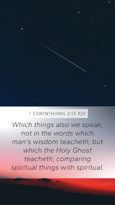 1 Corinthians 2:13 KJV Bible Verse Image