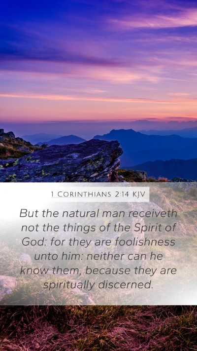 1 Corinthians 2:14 KJV Bible Verse Image