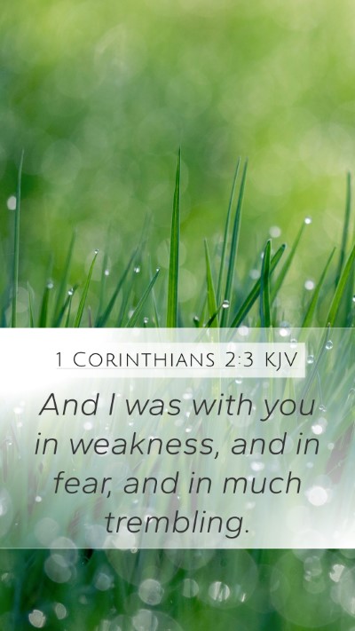 1 Corinthians 2:3 KJV Bible Verse Image
