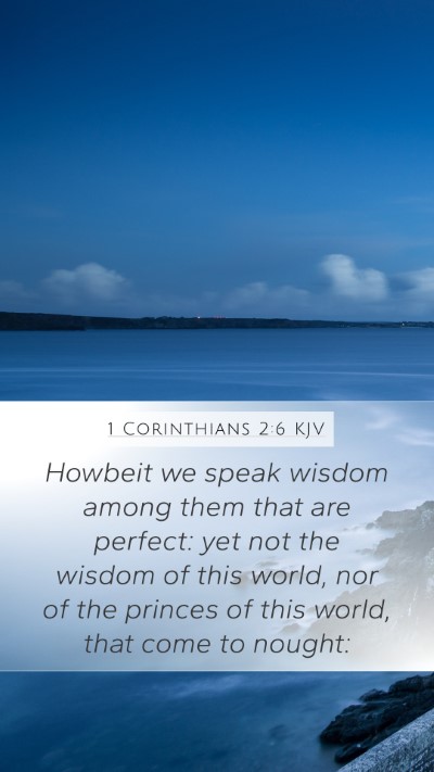 1 Corinthians 2:6 KJV Bible Verse Image