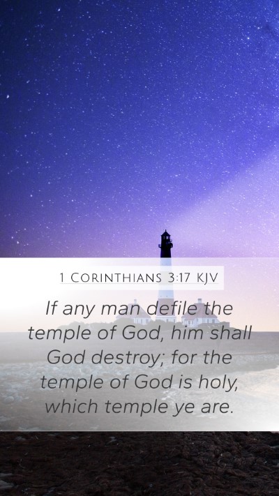 1 Corinthians 3:17 KJV Bible Verse Image